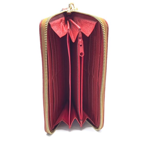 Dooney & Bourke Red Pebble Leather Wallet with Detachable Wristlet—EUC - Picture 7 of 13